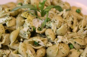 Shells with Crab and Tarragon Pistou