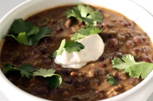 Black Bean Soup with Smoked Sour Cream