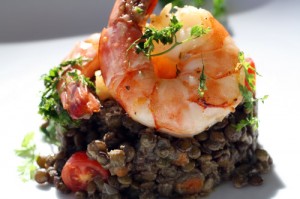 Lentil Salad with Shrimp