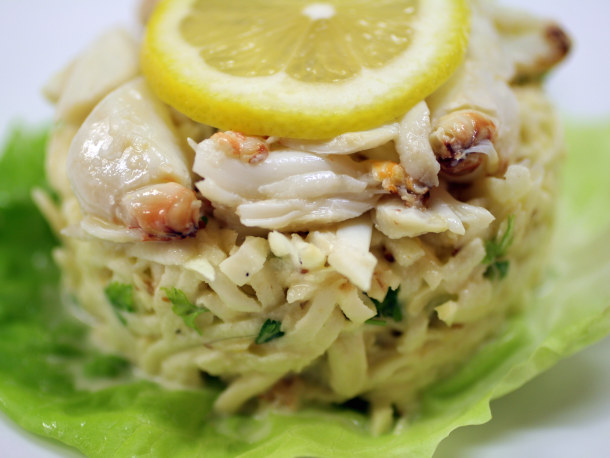 French in a Flash: Apple Celeriac Rémoulade with Crab - French Revolution