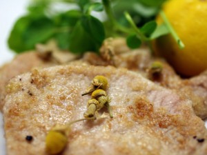 Chamomile Pork Chops with Lemon