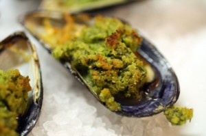 Pastis and Persillade Stuffed Mussels