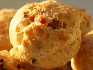 Pink Peppercorn and Parmesan Gougères