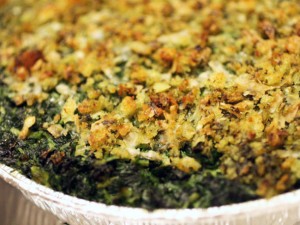 Pistou-Crumbed Creamed Spinach