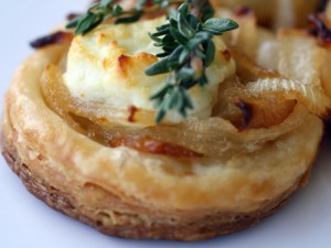 Sweet Onion and Goat Cheese Tarts