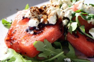 Watermelon and Toasted Goat Cheese Salad