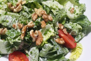 Salad with Creamy Goat Cheese Dressing