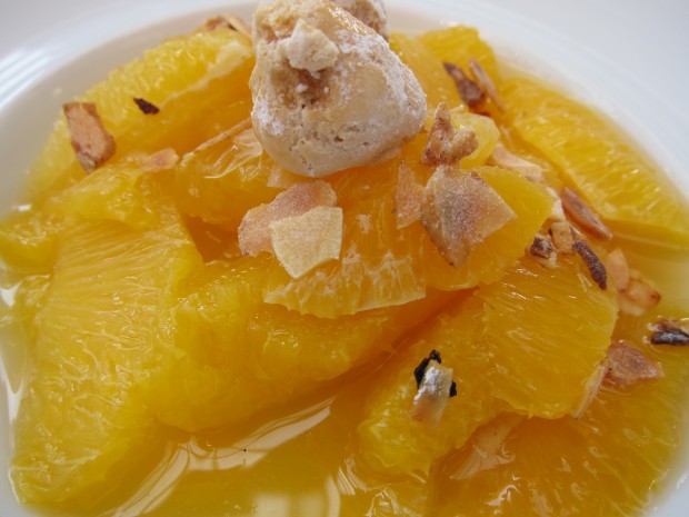 Orange Salad with Orange Flower Water and Almonds