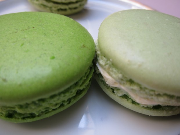 Granny Smith Apple, Lily of the Valley, and Pistachio Macarons