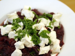 Beet Salad with Goat Cheese and Mint