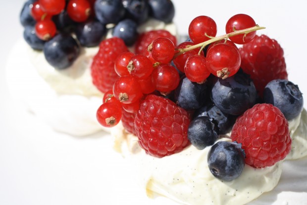 Two Berry Meringue Nests