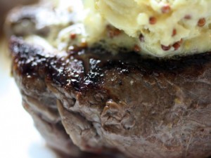 Steak with Mustard Butter