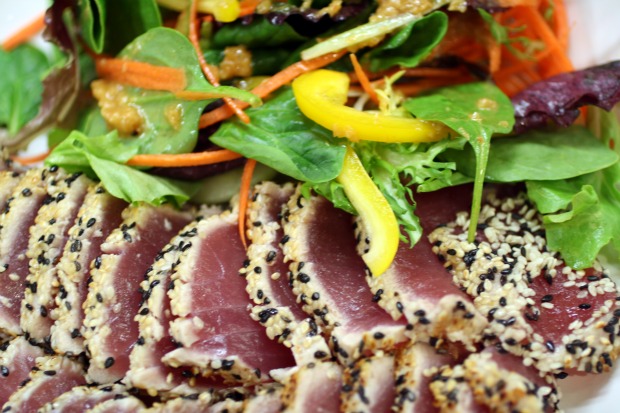 Sliced Sesame Tuna with Asian Salad
