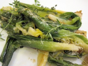 Baby Leeks with Parmesan and Thyme