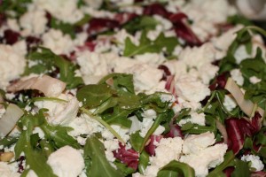 Bitter Greens Salad with Cranberries and Goat Cheese