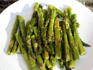 Roasted Asparagus with Whole Grain Mustard, Rosemary, and Lemon