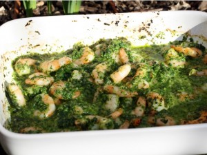 Parsley-holics' Shrimp with Green Sauce