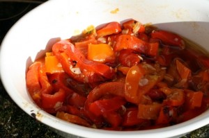 Tapas-Perfect Spanish Roasted Red Pepper Salad with Garlic Oil - French Revolution