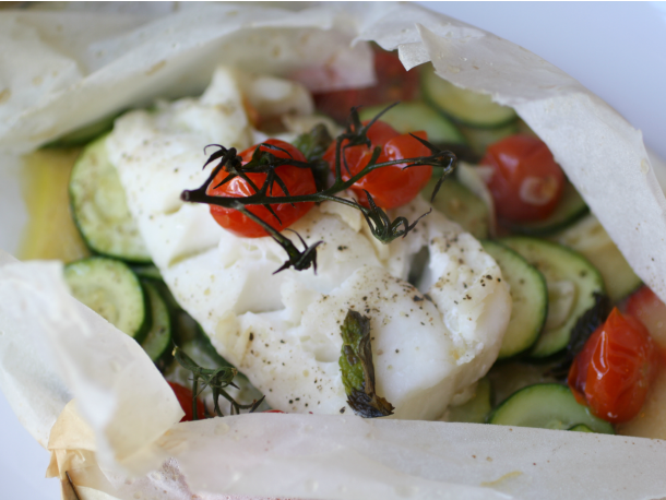 Summer Provençal Cod en Papillote