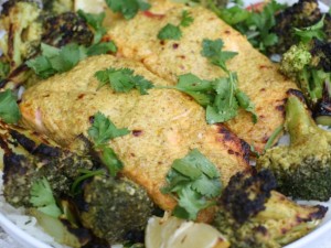 Tandoori Salmon with Broccoli