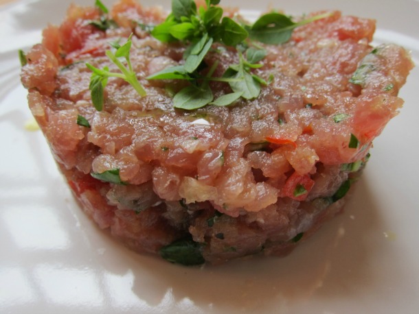 Tuna Tomato Basil Tartare