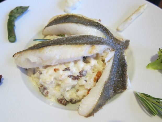 Cassis Sea Bream with Truffled Risotto