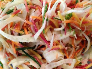 Carrot Fennel Chive Slaw