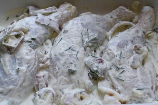 Creme Fraiche Chicken Legs - Marinade