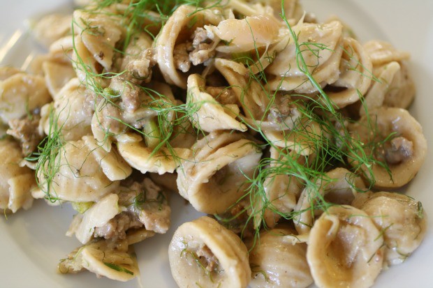 Whole Wheat Orecchiette with Sausage and Caramelized Fennel